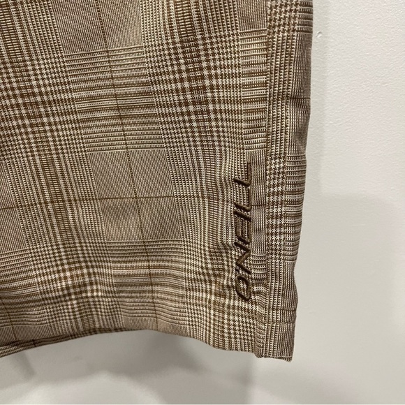 O’neill Paramount Plaid Check Shorts Tan Size 34 - Picture 5 of 10